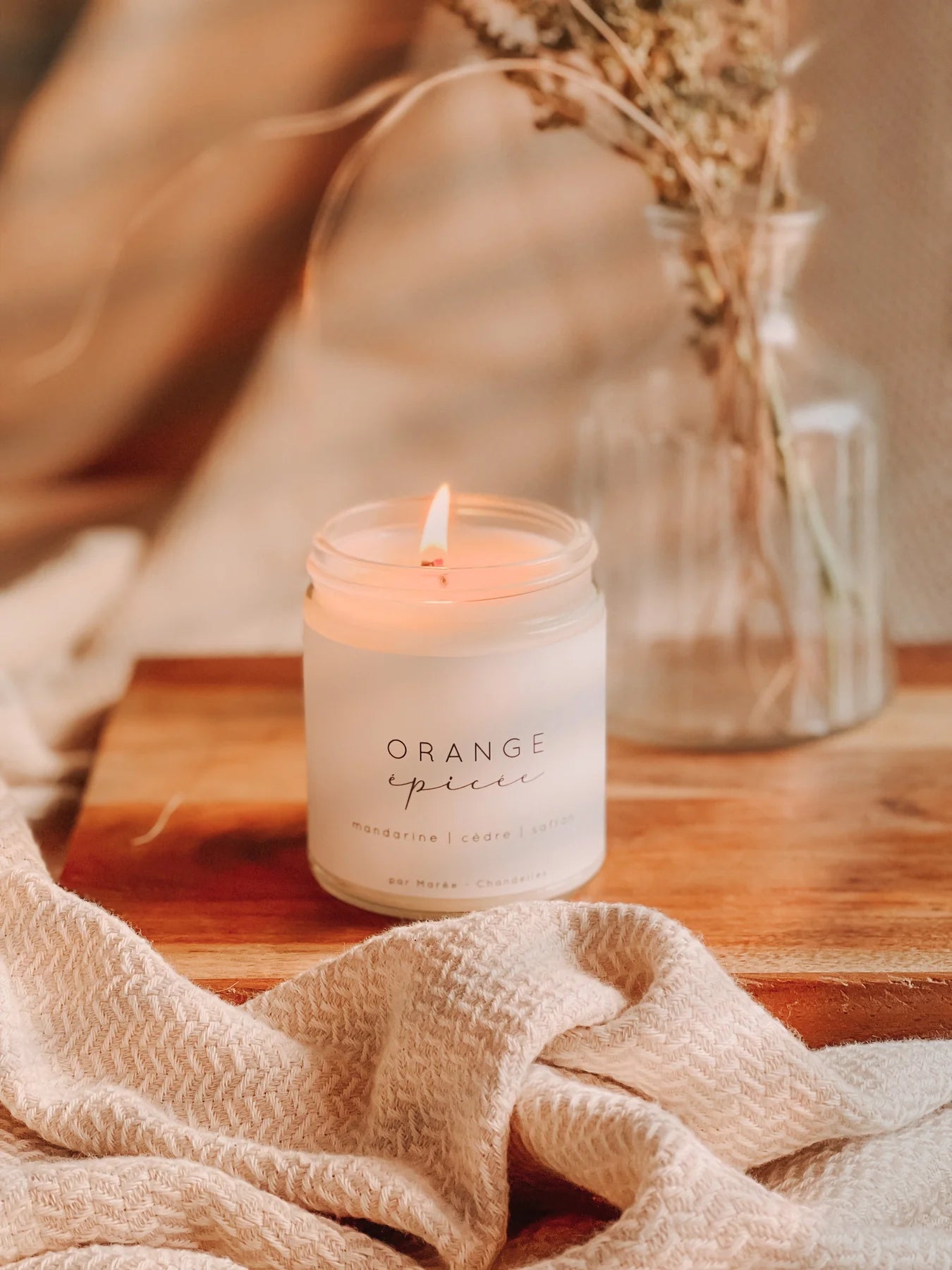 MARÉE CHANDELLES | Chandelle de soya - ORANGE ÉPICÉE