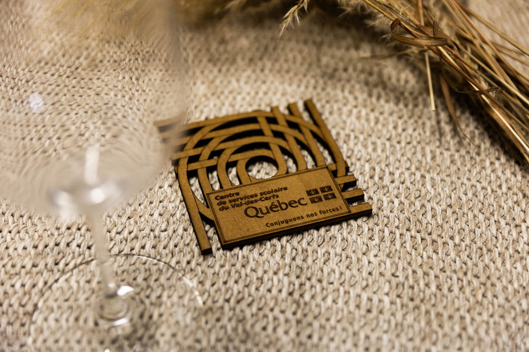 Sous-verres en bois personnalisés