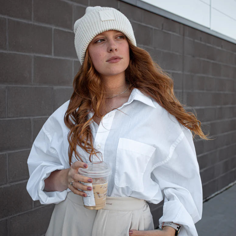 AUDACIEUSE | Tuque blanc cassé
